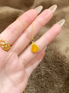 项炼精致轻奢新中式金佛锁骨炼