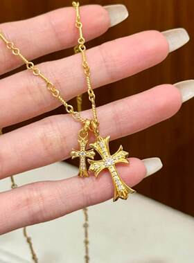 项炼金色银色欧美潮饰品毛衣炼