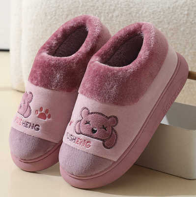 特大码情侣室内月子鞋防滑包跟