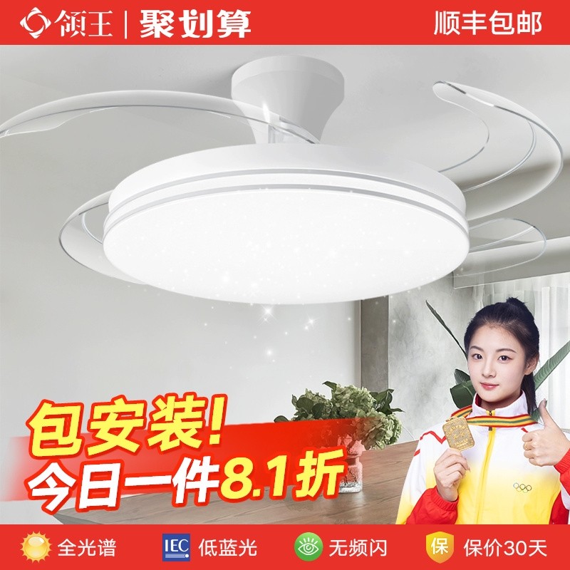 领王满天星空风扇灯吸顶隐形吊灯客厅卧室餐厅吊扇电扇2025年新款