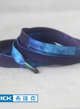 AJ1适用蓝紫aj1 Mid篮球鞋适匹 aj紫金湖人紫色金属头鞋带