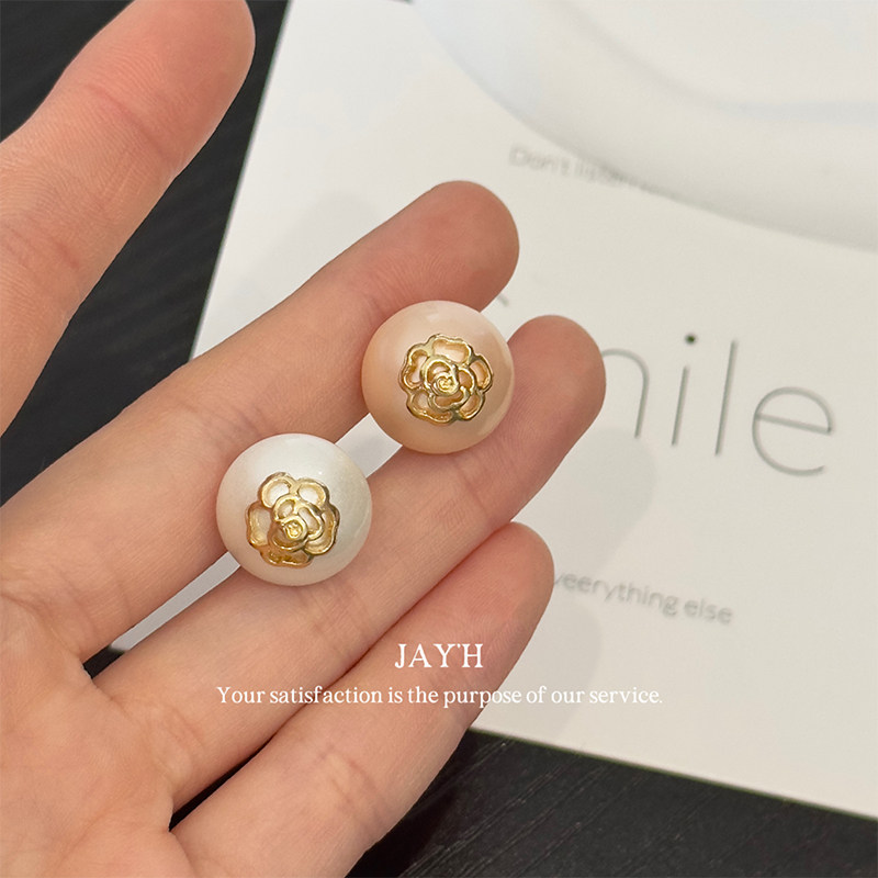 Jay'H 高档珍珠山茶花纽扣小香风精致小扣子衬衫毛衣外套开衫裙扣