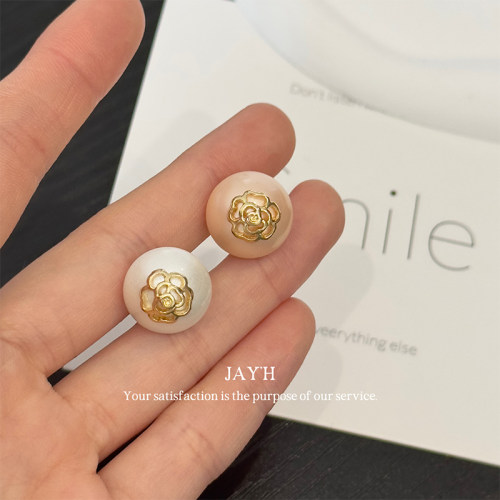 Jay'H 高档珍珠山茶花纽扣小香风精致小扣子衬衫毛衣外套开衫裙扣