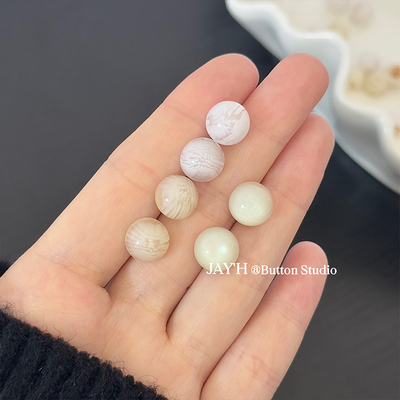 半圆猫眼花纹衬衫针织开衫小纽扣