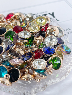 水钻小香针织法式 Jay 扣子雪纺羊毛开衫 金属钮扣衬衫 小众裙扣