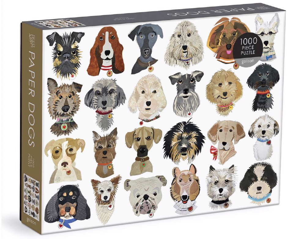 现货 美国galison拼图1000片 paper dog 纸狗狗 2022年新款