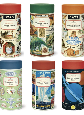 现货美国进口Cavallini Papers拼图1000片240片春季新款茶壶图鉴