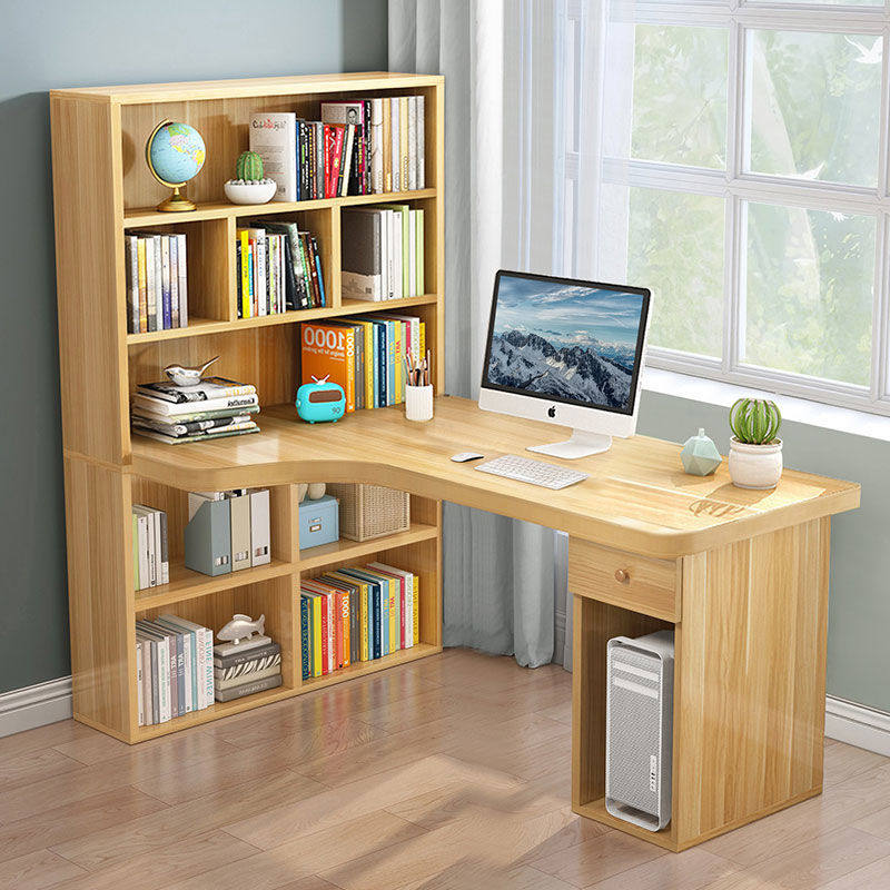 学生家用卧室简易儿童学习桌写字转角桌书桌书架一体电脑桌台式桌,住宅家具,学习桌椅配件,淘宝优惠券,粉丝福利购,淘宝优惠卷