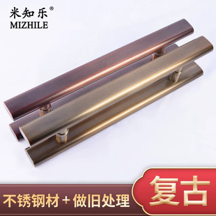 高档不锈钢方管无框玻璃门拉手大门把手定制浴室门电梯轿厢内扶手