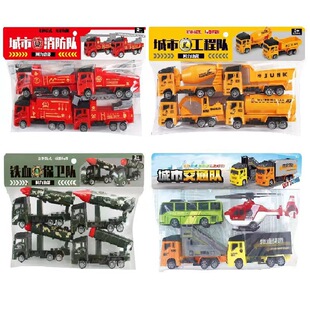 地摊玩具儿童男孩幼儿园回力小汽车惯性工程车礼物广场货源热卖