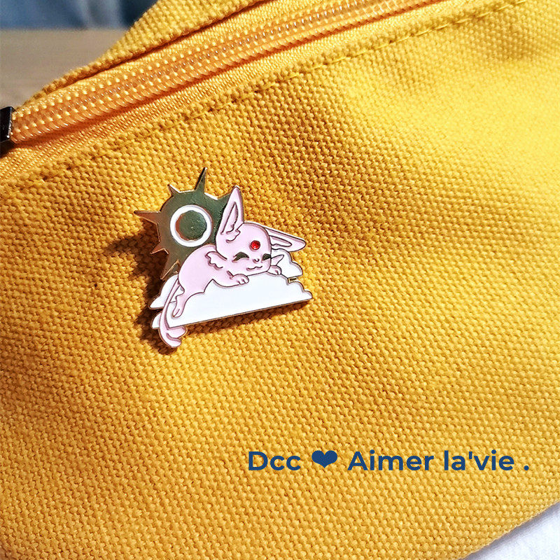 卡通可爱宠物小精灵日月伊布胸针动漫金属徽章情侣配饰品生日礼物