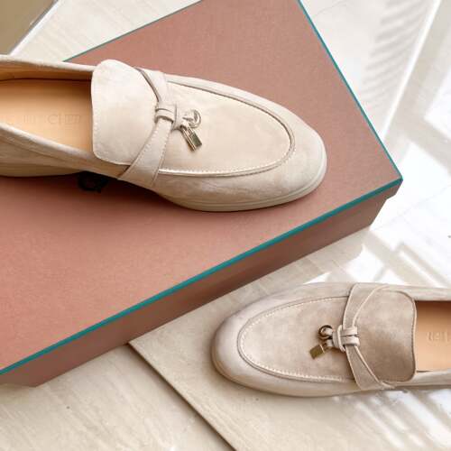 老钱风羊反绒舒适通勤乐福女鞋