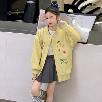2026早春女童洋气棒球服外套