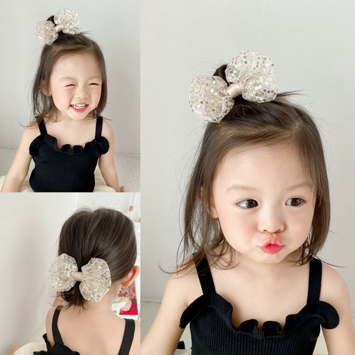 公主风礼服亮片女童丸子头发夹