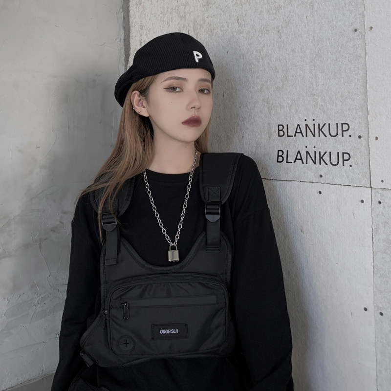 TRENDY BRAND MULTIFUNCTIONAL CARGO CHEST BAG MENS AND WOMENS HIGH ARCADE STYLE TACTICAL VEST CASUAL SHOULDER SNOWBOARD BACKPACK