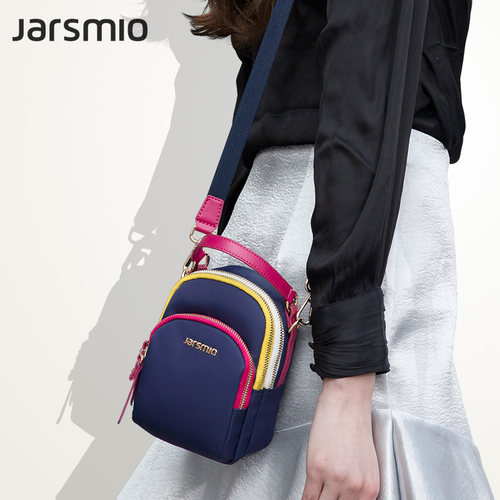 ins超火包2024新款尼龙迷你手机小包土酷包女斜挎牛津单肩手提包