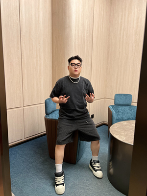 阿胖胖 大码美式水洗满钻短袖T恤男女夏季宽松休闲百搭短裤上衣