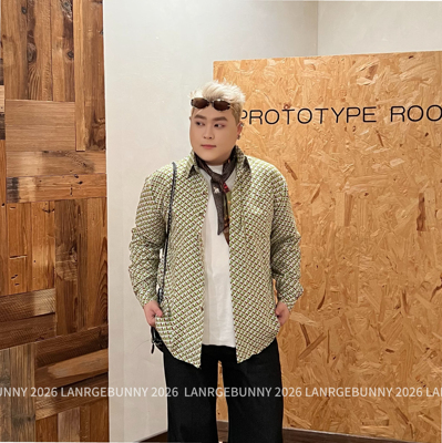 阿胖胖 大码高级感休闲百搭潮流衬衫男女时尚潮流百搭春秋款