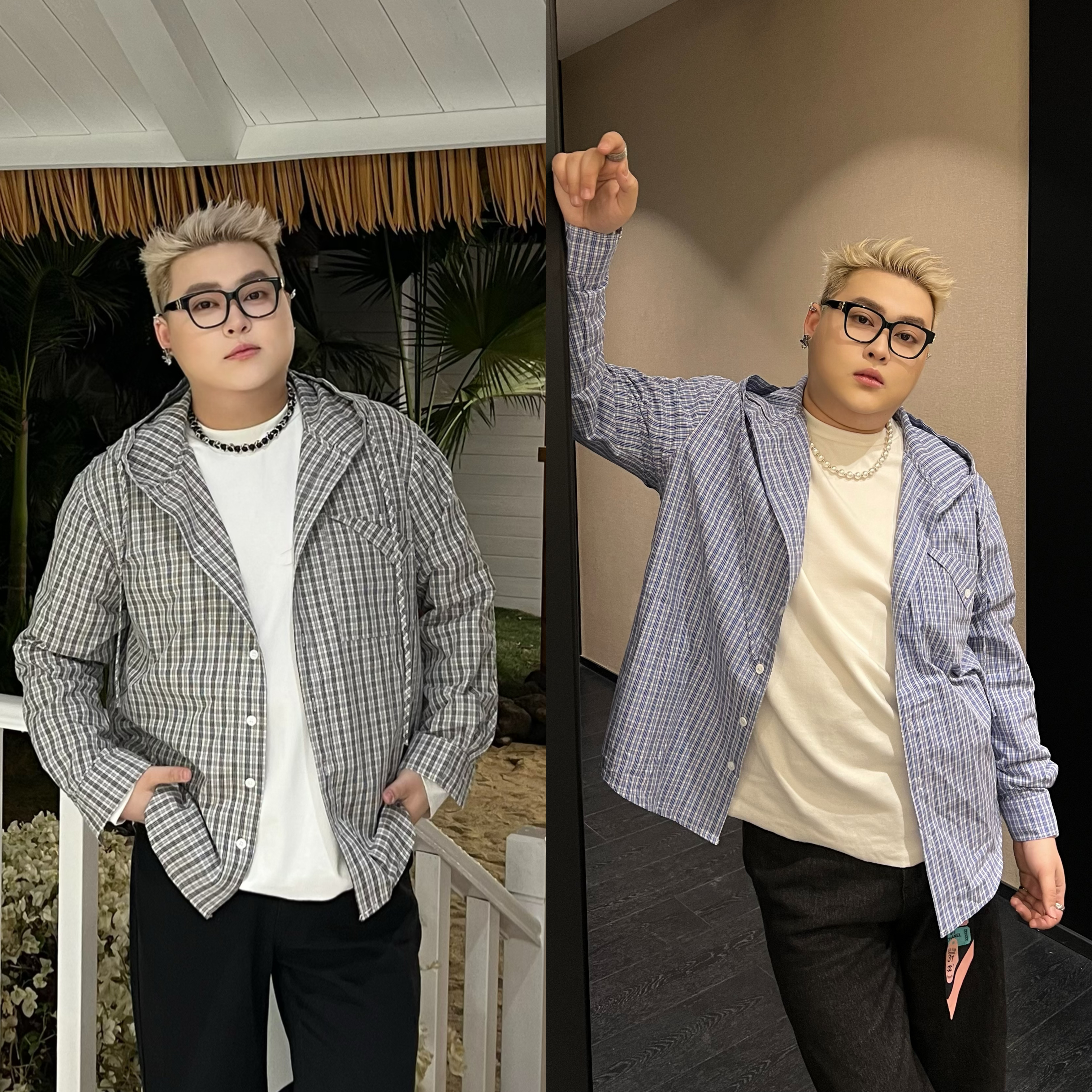 阿胖胖 大码韩系休闲百搭潮流连帽衬衫男女时尚潮流百搭春秋上衣
