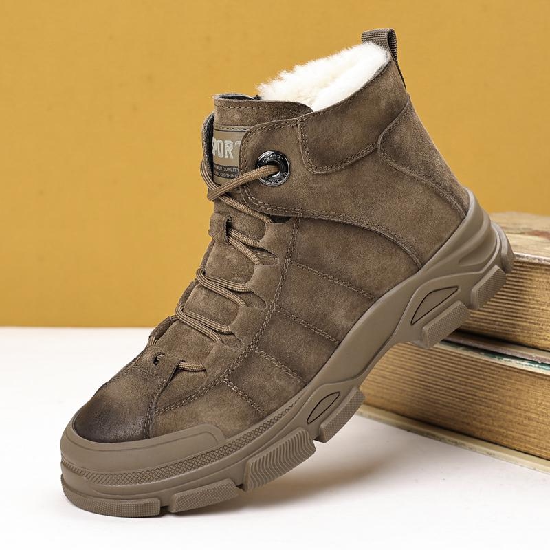 索森冬季加绒保暖马丁靴