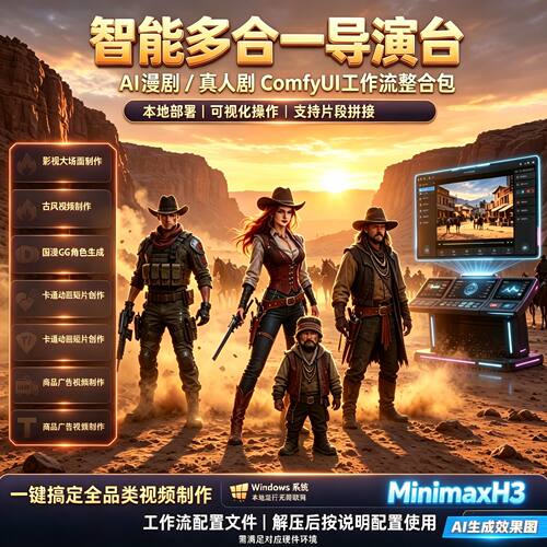 智能导演台 AI视频 Minimax H3 H3双采 H3提示词 漫剧