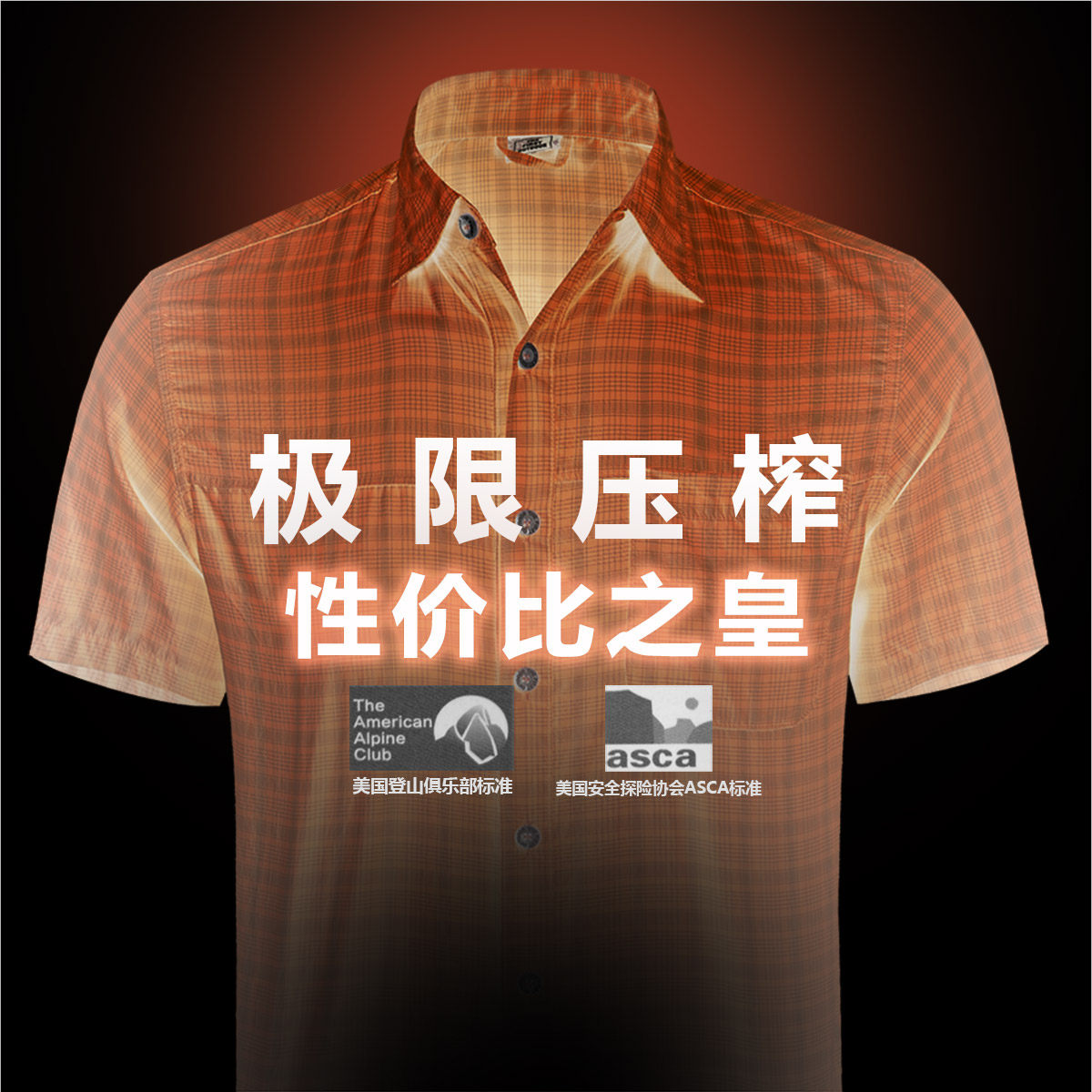 【不到1折清仓】06064户外运动登山男防晒快干短袖格子衬衣