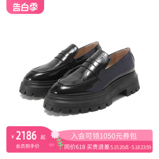 皮鞋 春夏新品 乐福鞋 LOAFER SW女士牛皮厚底增高单鞋 BEDFORD