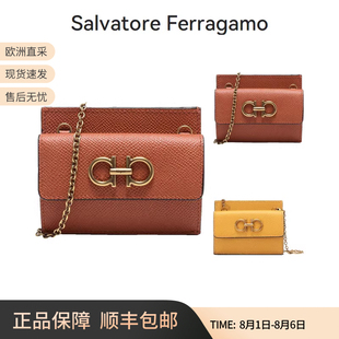 菲拉格慕 220413 Ferragamo 女士牛皮单肩斜挎包链条包零钱包卡包