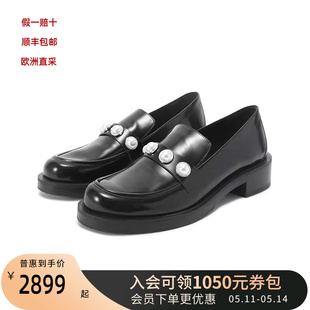 女士珍珠厚底中跟乐福鞋 皮鞋 单鞋 LOAFER 思缇韦曼SW PORTIA BOLD