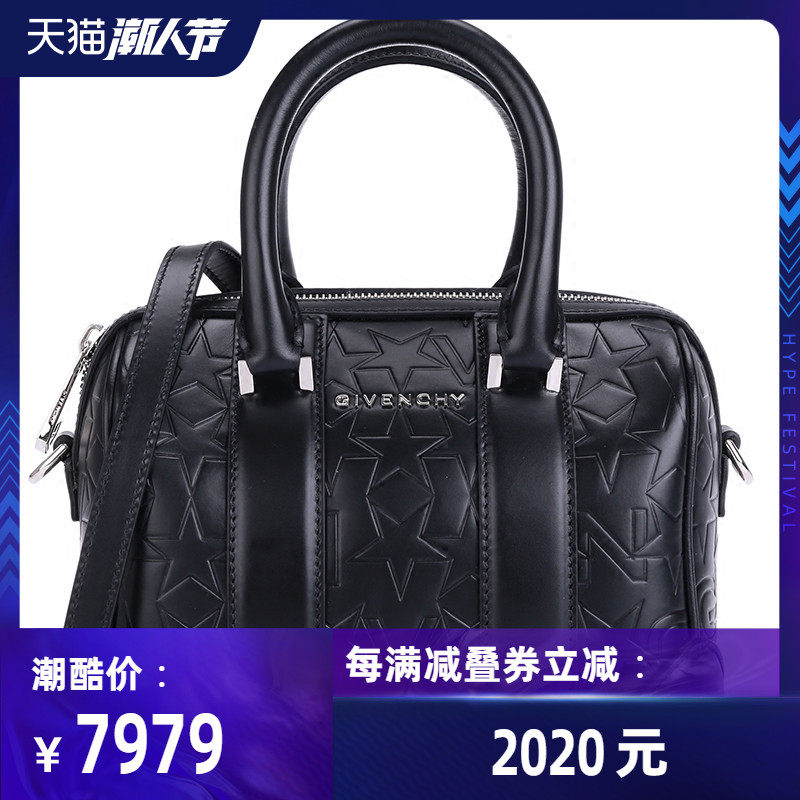 Givenchy/纪梵希女士黑色牛皮手提单肩斜挎包BB05860407