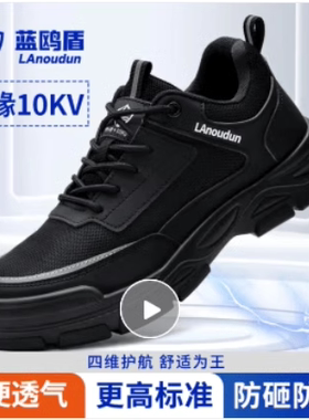 蓝鸥盾劳保鞋男冬季耐磨轻便防砸防刺穿钢包头安全工地工作DL216