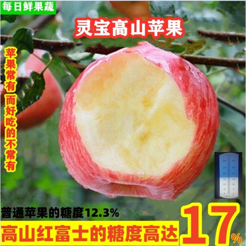 2025灵宝高山红富士苹果水果头茬当季新鲜脆甜多汁冰糖心10非陕西,水产肉类/新鲜蔬果/熟食,苹果,淘宝优惠券,粉丝福利购,淘宝优惠卷