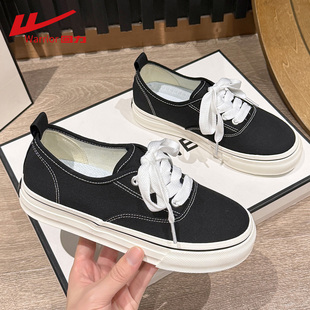 回力厚底帆布鞋女2026新款夏薄款板鞋女轻便软底初中生休闲鞋子女