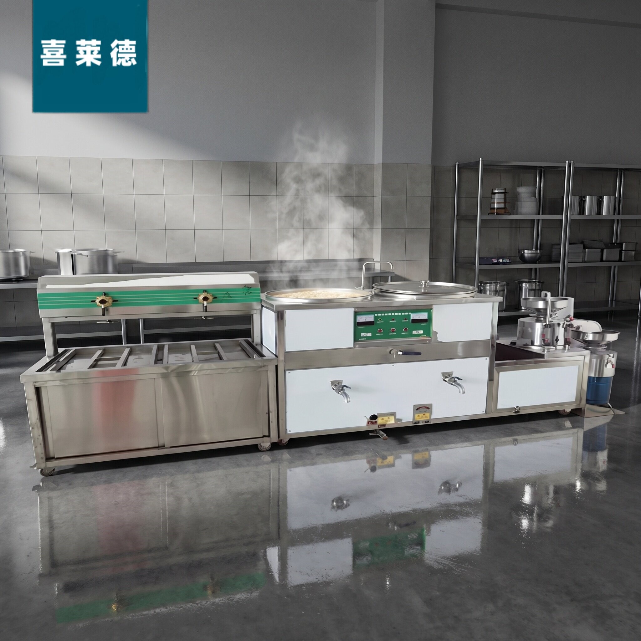 喜莱德全自动浆渣分离豆腐机商用