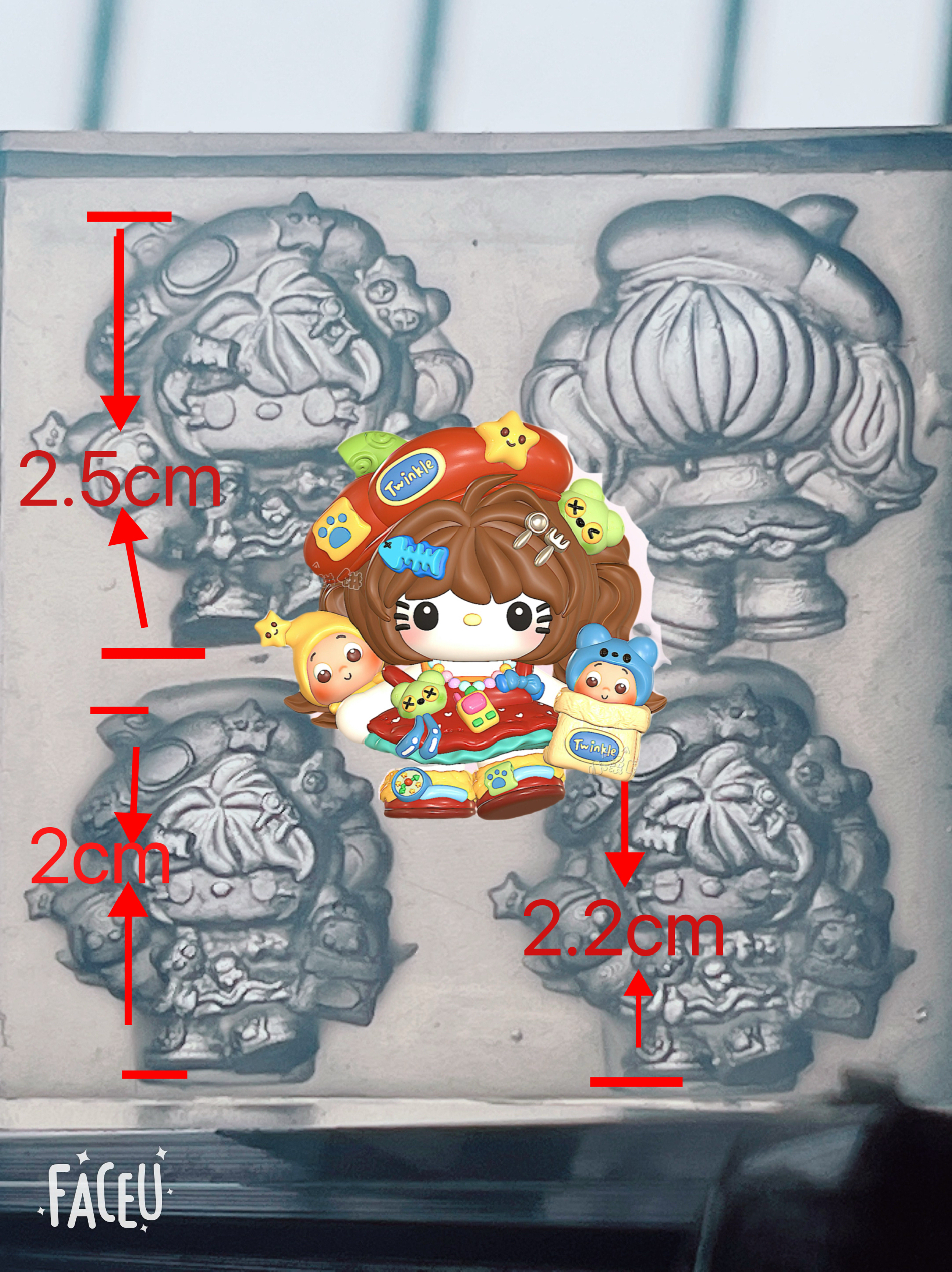 美甲改娃KT星星人改娃硅胶模具饰品手配饰可反复使用