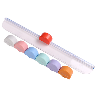 可得优多功能裁纸刀手帐切纸机DIY手工创意定位双向滚动切纸刀直线曲线点状线压折纸扇形虚线波浪线可换刀头