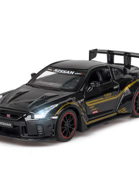 新款 （盒装）仿真1比32GTR R35合金玩具汽车模型摆件跨境
