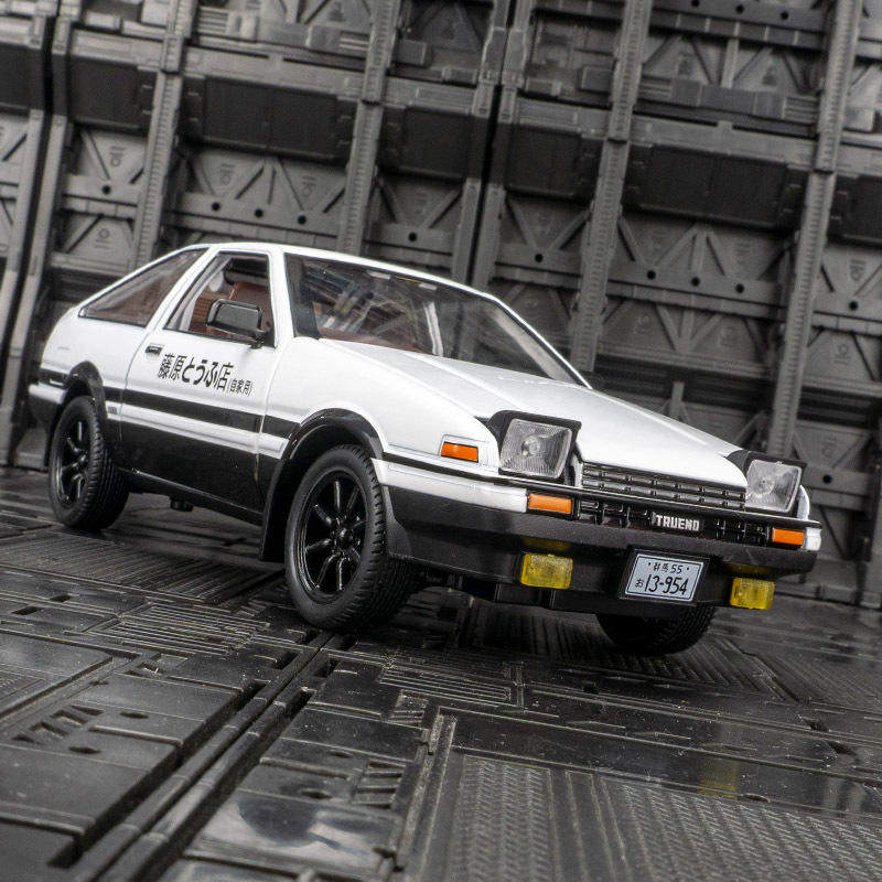 新款 建元仿真1:24大号AE86合金跑车模型金属秋名山汽车摆件车