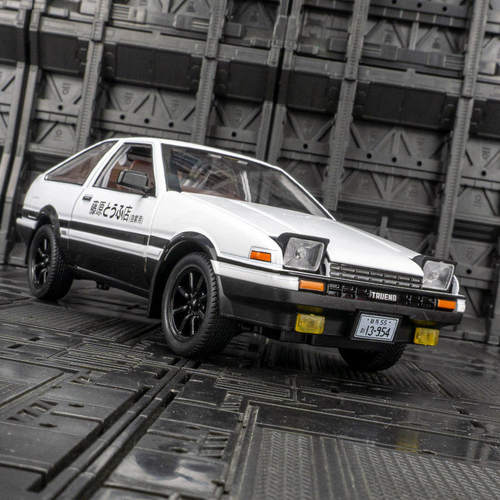新款 建元仿真1:24大号AE86合金跑车模型金属秋名山汽车摆件车