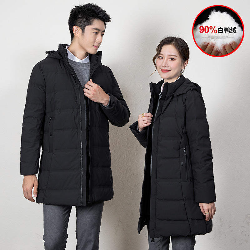 冬季羽绒服男女同款棉衣棉服中长款加厚大衣大码工装外套工作服