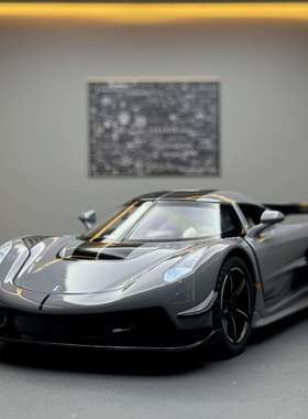 新款嘉业合金车模1:22柯尼塞格JESCO跑车 声光玩具车音效模型摆件