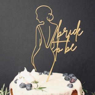 Bridal Shower Cake Topper 准新娘单身派对蛋糕插牌 Bride To Be