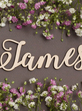 Custom Wood Baby Nursery Name Sign定制房间名字标志牌婚礼装饰