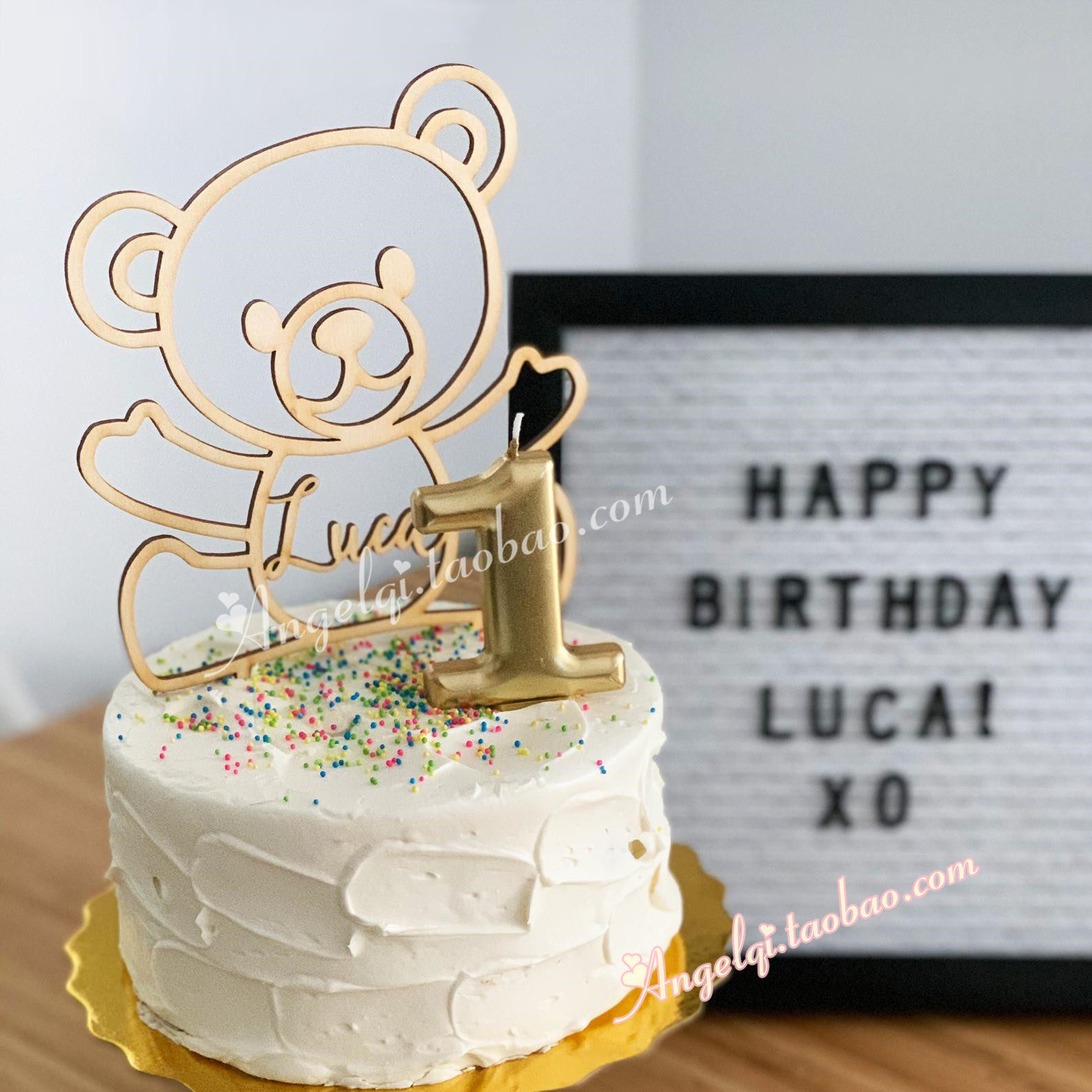 baby shower custom cake topper 定制儿童生日宝宝周岁蛋糕插牌