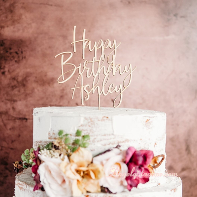 Birthday Cake Topper 定制英文生日快乐蛋糕插牌蛋糕装饰牌插件