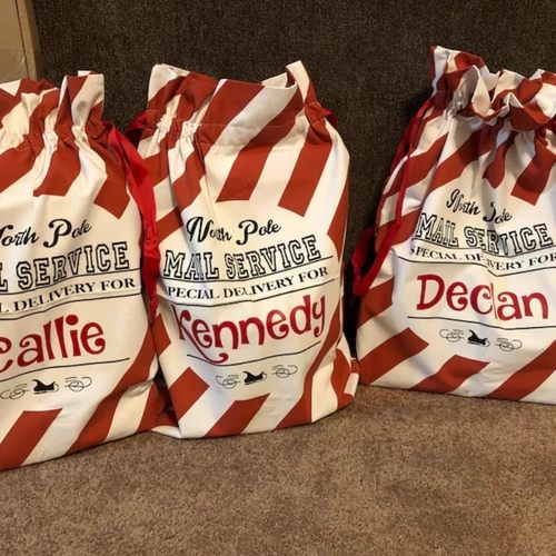 Christmas Gift Bags 定制圣诞礼品袋抽绳圣诞老人袋圣诞节装饰品