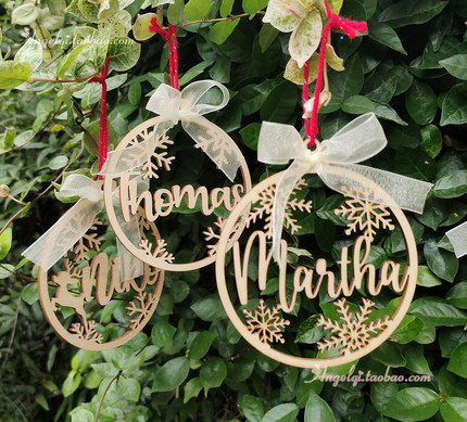 Personalized name Christmas tree ball 定制圣诞装饰圣诞树挂饰