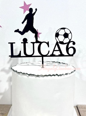 Football Happy Birthday Cake Topper 定制足球主题生日蛋糕插牌