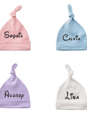 Baby Hat 定制婴儿名字帽子新生儿胎帽男女宝宝礼物 Newborn Gift