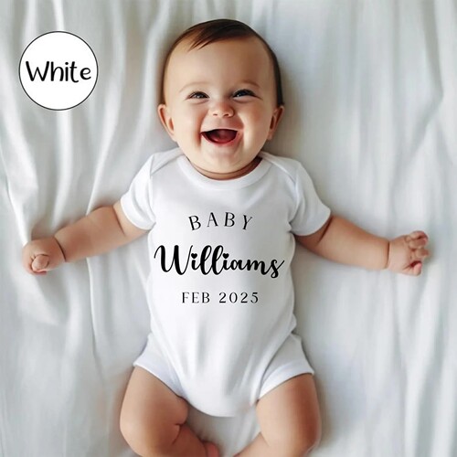 Custom Baby Name Bodysuit 定制宝宝连体衣新生儿衣服婴儿短袖